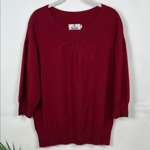 Montagut Sweaters - Montagut Paris Cashmere Sweater Elegant Red Sweater